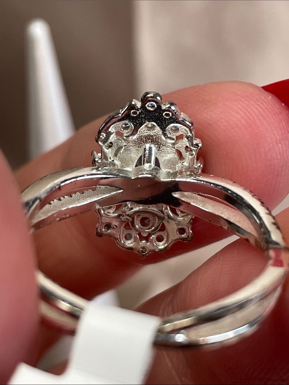 Bomb Party RETRO "The Sterling Club" Aqua CZ on 925 Sterling Silver Size 10 - Picture 8 of 10